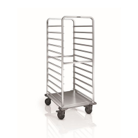 B.PRO Tablettwagen Edelstahl auf Rollen für 24 GN...