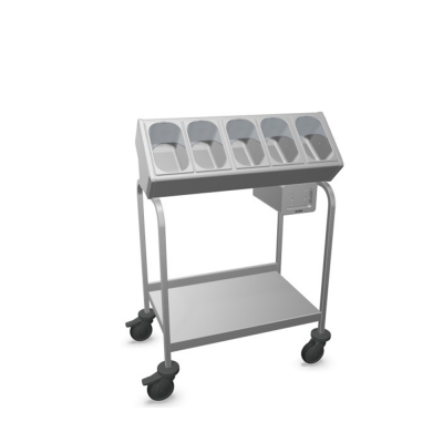 B.PRO Besteck- und Tablettwagen aus Edelstahl 900x600x1259 mm Refurbished