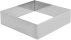 Tortenrahmen Backrahmen Backform Kuchenform Edelstahl Quadrat 24x24x5cm