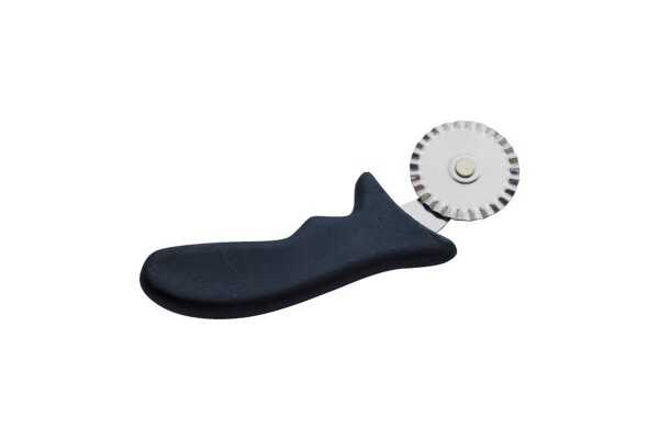Pizzaschneider Teigrädchen Rollmesser Edelstahlklinge gewellt °65mm