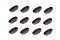 12 x Backform für Desserts Petits Fours Pralinen Pudding °45mm oval/gewellt