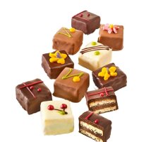 12 x Pralinenform Petit Fours Dessert Förmchen 35x35mm Antihaftbeschichtet
