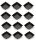 12 x Pralinenform Petit Fours Dessert Förmchen 35x35mm Antihaftbeschichtet