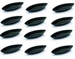 12 x Backform Schiffchen oval glatt Desserts Tartes...