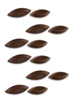 12 x Backform Schiffchen oval glatt Desserts Tartes...
