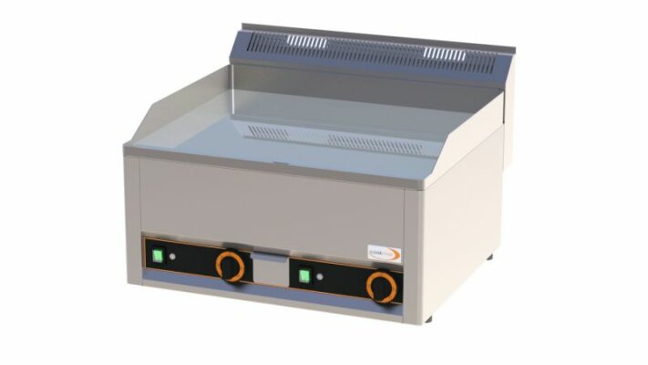 Elektro-Grillplatte rau verchromt 2 Heizzonen 6 kW 400V B-Ware