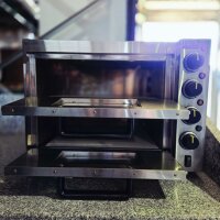 Hendi Doppeldeck Pizzaofen 2 Kammern je 1 Pizza Ø 39 cm 3kW 230V Gebraucht!!!