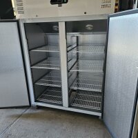 Stalgast Edelstahl Kühlschrank 2 Türig  GN2/1 weißes Gehäuse -2°C bis +8°C B-Ware