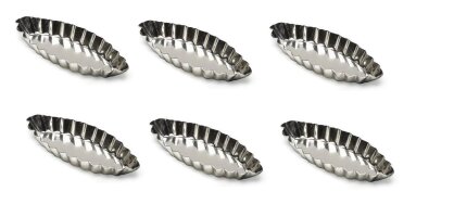 6 x Backform Schiffchen für Desserts + Tartes oval...