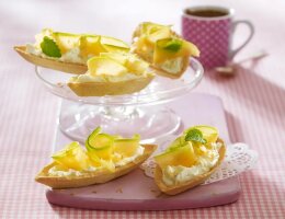 12 x Backform Schiffchen oval glatt Desserts Petit Fours...