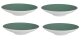 4 x Coupschale Suppenschale Petrol 28cm COUNTRY LIFE Seltmann Weiden