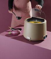 Suppentopf Catering Suppenkessel UNIQ Beige 8L Edelstahl Behälter 35–85°C HENDI