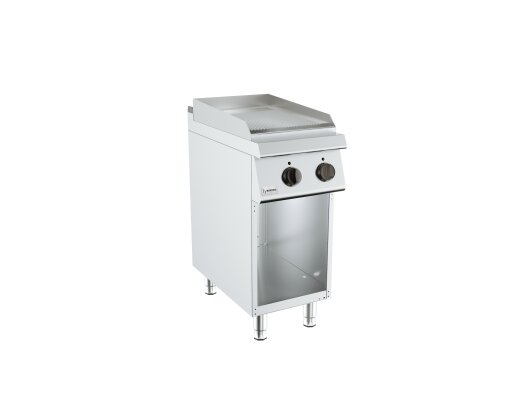 Barossi Elektro-Grillplatte gerillt mit Unterschrank 3,6 kW 400V
