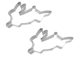 2 x Edelstahl Präge Ausstecher Plätzchenform...