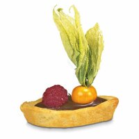 4 x Backform Schiffchen oval glatt Desserts Petit Fours Mürbeteig 80mm