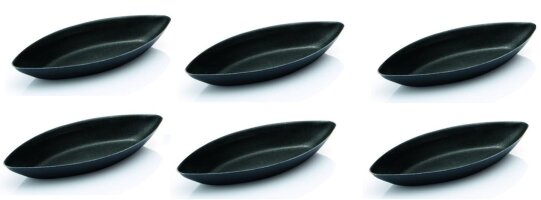 6 x Backform Schiffchen oval glatt Desserts Tartes...