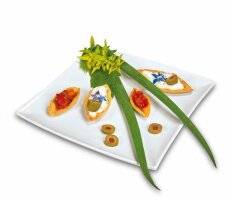 6 x Backform Schiffchen oval glatt Desserts Tartes...