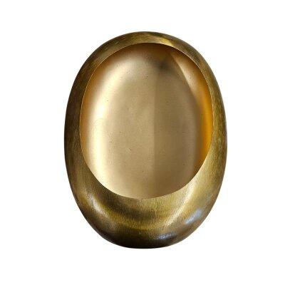 Kerzenhalter Windlicht Teelichthalter Gartyndeko EGGY L aus Metall in Gold