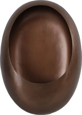 Kerzenhalter Windlicht Teelichthalter Gartendeko EGGY XL aus Metall Dunkelbraun Hängend