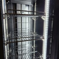 A&S Tiefkühlschrank Slim mit Glastür 220 Liter schwarz 230V B-Ware