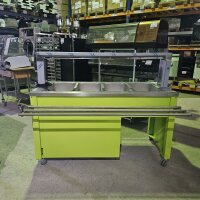 B.PRO Basic Line W-4 Emotion Warmbuffet 4 x GN1/1 mit Wärmestrahlern und beheiztem Unterbau Farbe limette 1595 x 690 x 1305 mm 400V ohne Hustenschutz!!! B-Ware