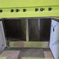 B.PRO Basic Line W-4 Emotion Warmbuffet 4 x GN1/1 mit Wärmestrahlern und beheiztem Unterbau Farbe limette 1595 x 690 x 1305 mm 400V ohne Hustenschutz!!! B-Ware