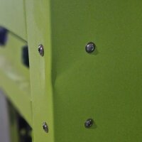 B.PRO Basic Line W-4 Emotion Warmbuffet 4 x GN1/1 mit Wärmestrahlern und beheiztem Unterbau Farbe limette 1595 x 690 x 1305 mm 400V ohne Hustenschutz!!! B-Ware