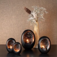 Kerzenhalter Windlicht Teelichthalter Gartendeko EGGY XL...