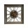 Quartz Wanduhr skelettiertes Uhrwerk CAMDEN Messing/Grau 80x80cm COUNTRYFIELD