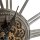 Quartz Wanduhr skelettiertes Uhrwerk CAMDEN Messing/Grau 80x80cm COUNTRYFIELD