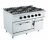 Barossi Gas-Herd mit 6 Brennern à 6,5 kW und Gas-Backofen GN2/1