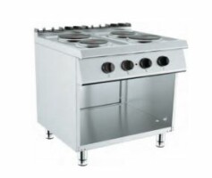 Barossi Elektro-Herd mit 4 Kochplatten und Unterbau offen...