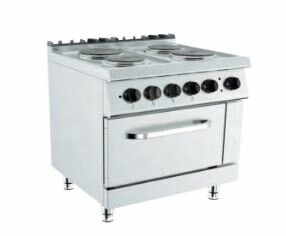 Barossi Elektro-Herd mit 4 Kochplatten und Elektrischem Backofen GN2/1 14 kW