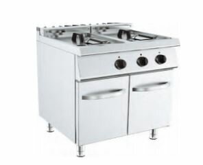 Barossi Elektro-Fritteuse mit 2 x 18 Liter und Unterschrank geschlossen 2 x 14 kw 400V