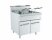 Barossi Gas-Fritteuse mit 2 x 15 Liter Becken und Unterschrank geschlossen 2 x 15 kW