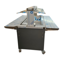 B.PRO BASIC LINE SK-4 – Kaltbuffet mit aktiver stiller Kühlung 4 x GN 1/1 mit Abstellbord links/rechts und Hustenschutz beidseitig 230V B-Ware