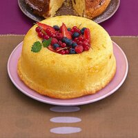 6 x Backform Kuchenform für Savarin Kuchen Reisrand °80mm Weißblech