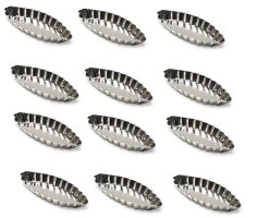 12 x Backform Schiffchen oval gewellt für Desserts +...