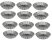 12 x Backform gewellt für Dessert Muffins Eierkuchen Pudding Weißblech °45mm