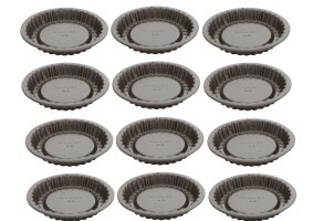 12 x Backform für kleine Obsttorten Wellenrand...