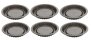 6 x Backform für kleine Obsttorten Wellenrand °8cm 0,07L Stahlblech Antihaft