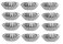 12 x Backform für Tartes Mini Quiche +  Kuchen Tartelettes  °45mm Weißblech