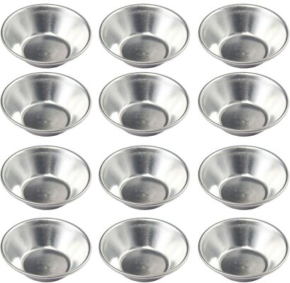 12 x Backform Petits Fours Tartes Desserts Eierquiche Törtchen °35mm Weißblech