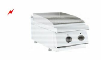 Barossi Elektro-Grillplatte gerillt verchromt...