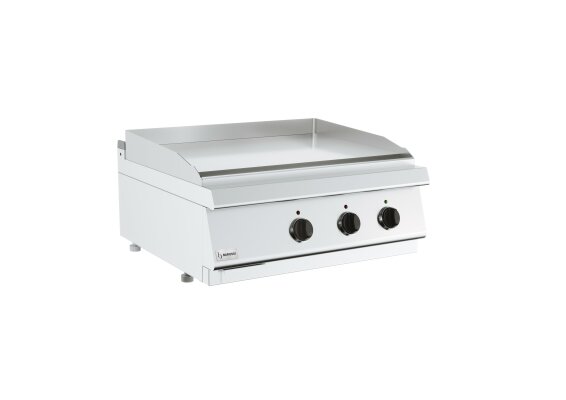 Barossi Elektro-Grillplatte glatt verschromt Tischgerät 7,2 kW 400V 800x730x300mm