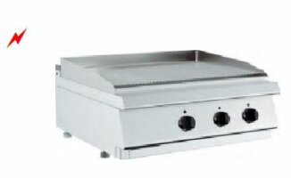 Barossi Elektro-Grillplatte gerillt verchromt...
