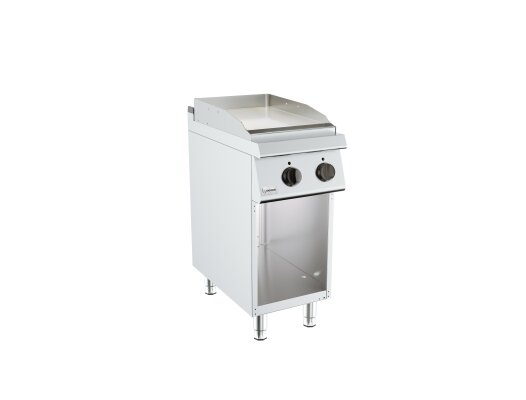 Barossi Elektro-Grillplatte glatt mit Unterbau offen 3,6 kW 400V 400x730x900mm