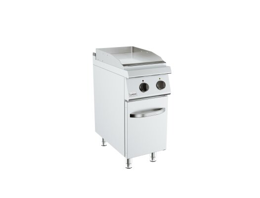 Barossi Elektro-Grillplatte glatt mit Unterbau geschlossen 3,6 kW 400V 400x730x900mm