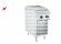 Barossi Elektro-Grillplatte glatt verchromt 3,6 kW 400V mit Unterbau offen 400x730x900mm