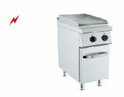 Barossi Elektro-Grillplatte gerillt verchromt mit...